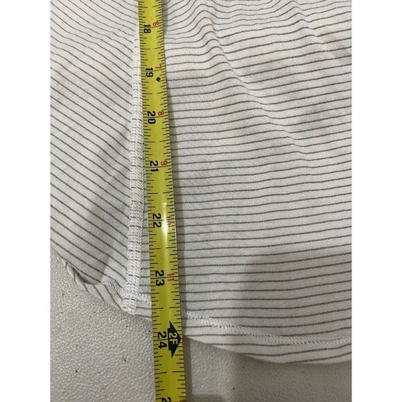 Lululemon Athletica Free To Be Tank Top Built In Bra Size 4 White Striped - Picture 10 of 10
